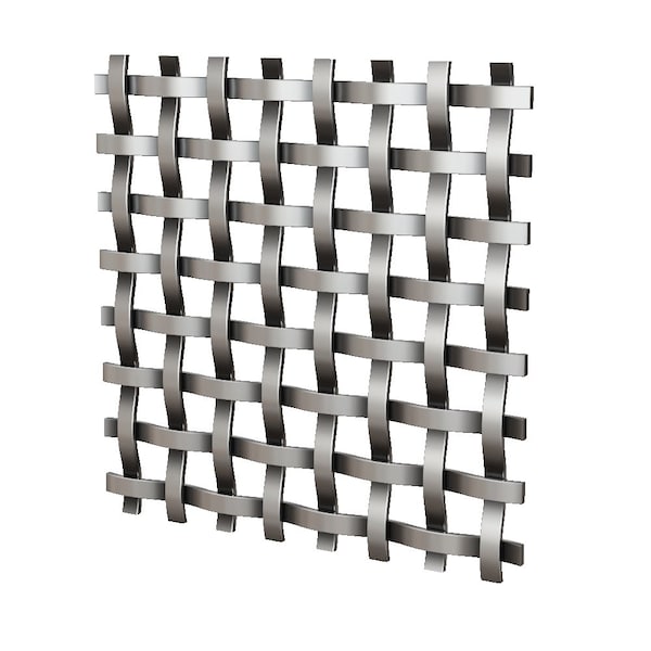 Designs Of Distinction .375in Flat Single Square Decorative Grille - Antique Pewter, 24in W x 72in L Sheet 01SQ2472286SAP1 - main